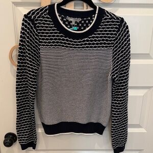Black and White Patterned Women's Sweater